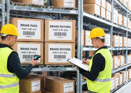 Warehouse brake packaging team